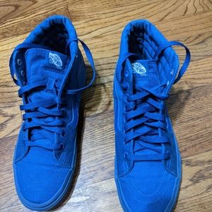 Van's High Tops in blue. Women's size 10